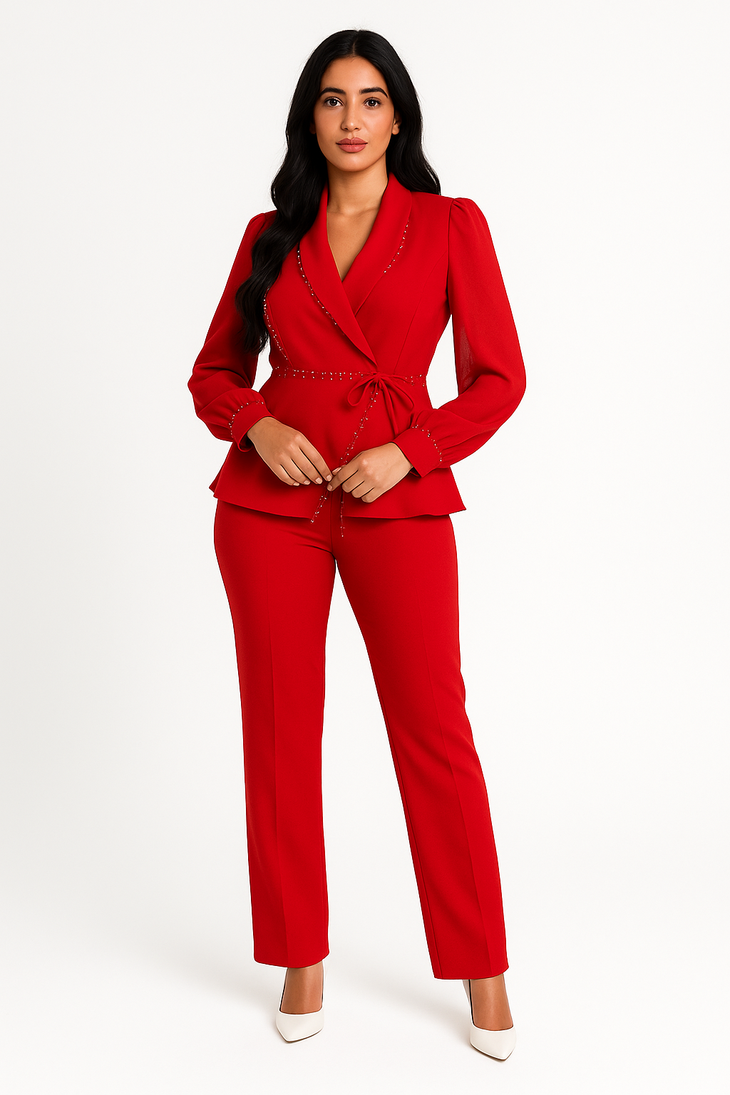 Chic Tailored Blazer & Trousers Set - Morgan Mode