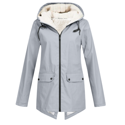 Women’s Sherpa-Lined Waterproof Jacket – Warm Hooded Winter Parka Coat