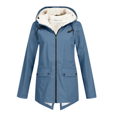 Women’s Sherpa-Lined Waterproof Jacket – Warm Hooded Winter Parka Coat