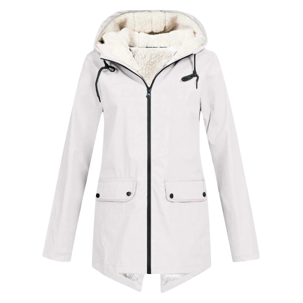 Women’s Sherpa-Lined Waterproof Jacket – Warm Hooded Winter Parka Coat
